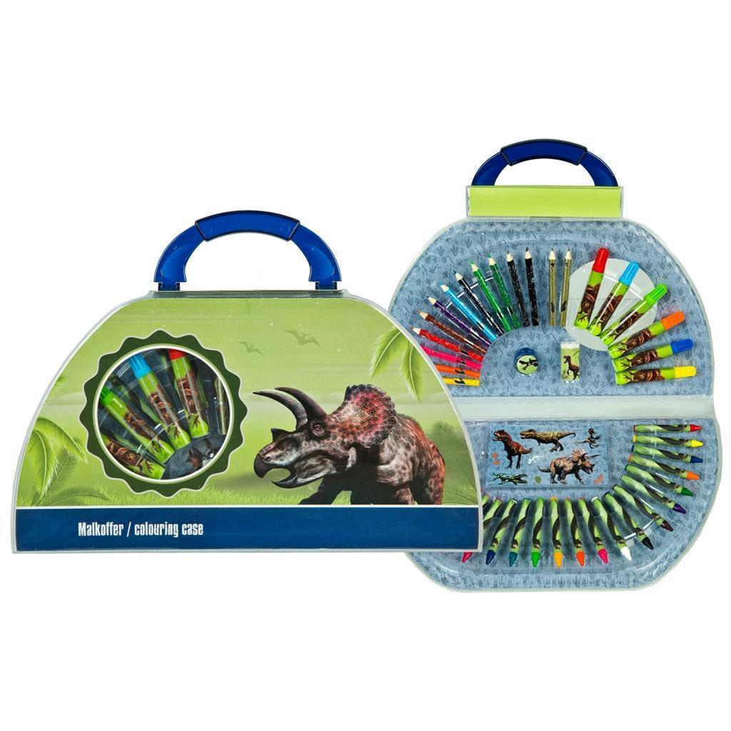 Andre mærker farve etui 51-delt dinosaur | 2 stk