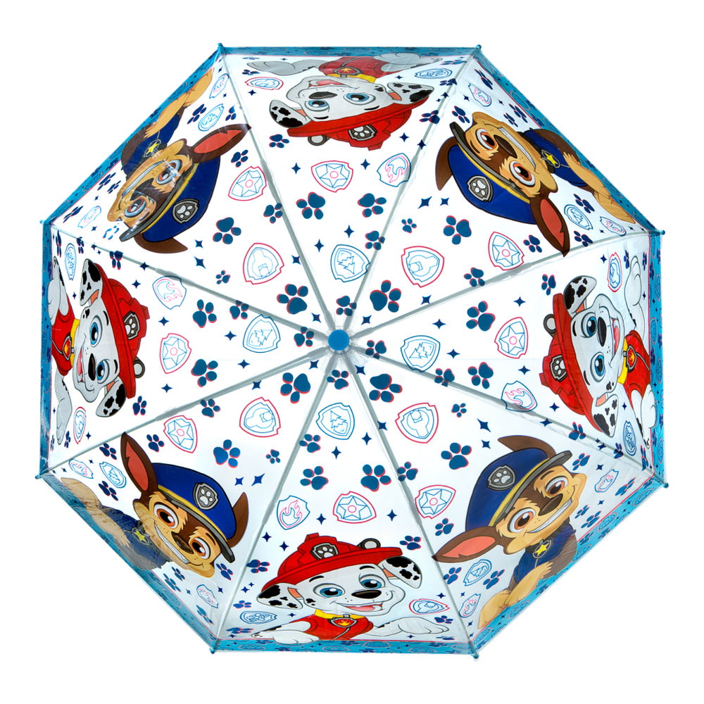 Patrol d'infiltration PAW KINDERAPARAPLU 69 cm bleu transparent