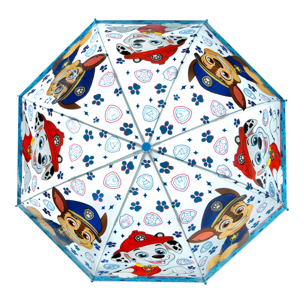 Patrol d'infiltration PAW KINDERAPARAPLU 69 cm bleu transparent
