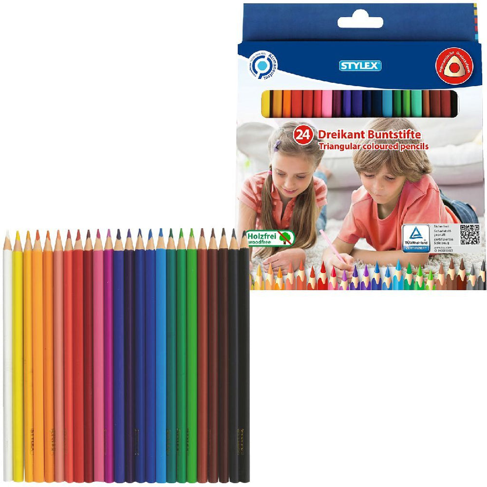Stylex dreieckige Buntstifte 24 Farben
