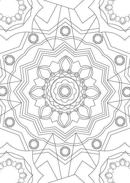 Info-Notizen in-8722-08 Kreatives Malblatt A5 Color Relax für Erwachsene