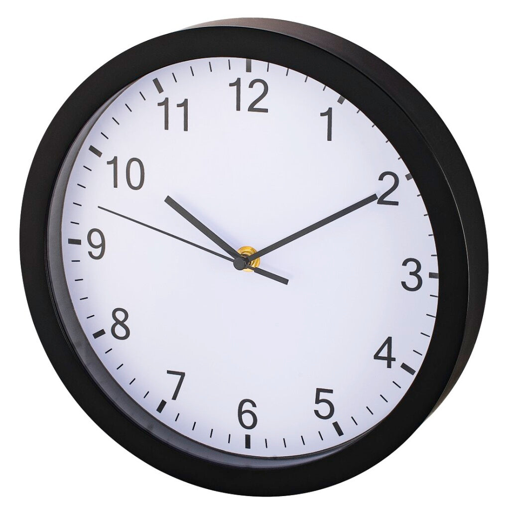 Hama wall clock pure ø 25 cm low-noise black