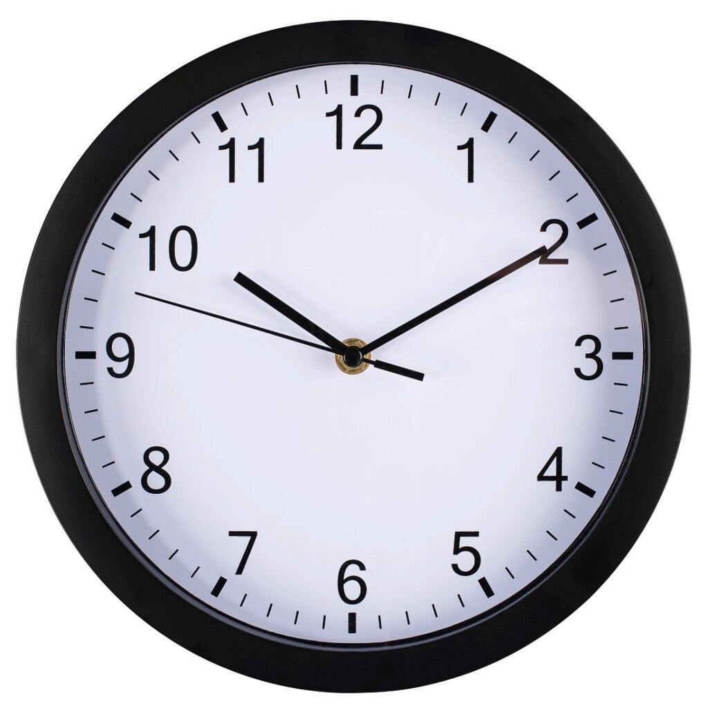 Hama wall clock pure ø 25 cm low-noise black