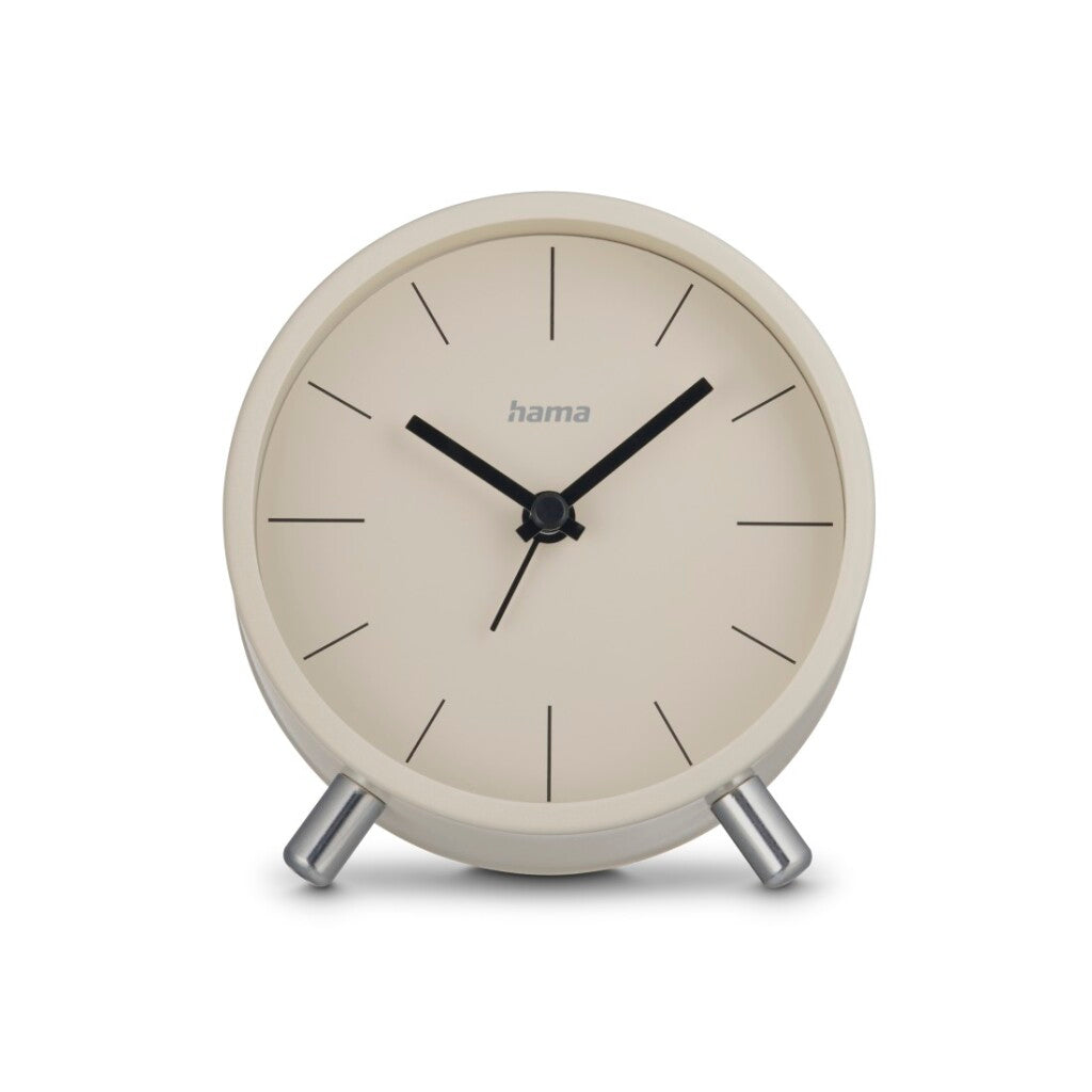 Hama dcf alarm clock flores does not tick gray beige