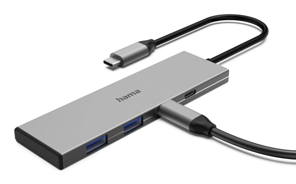 Hama usb-c-hub 4 ports 2x usb-a 2x usb-c usb 3.2 gen2 10 gbit s pd alu