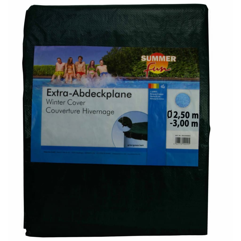 Summer Summer Summer Fun Pool de piscine d'hiver Couvre d'environ 250-300 cm PVC Green