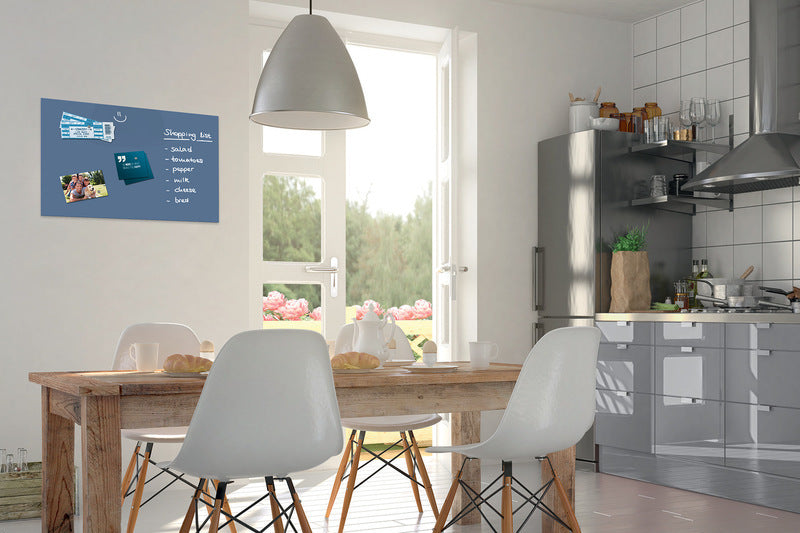 Sigel si-b1207 стъклена магнитна дъска be!board прахообразно синьо 600x400x9mm вкл. 2 магнита