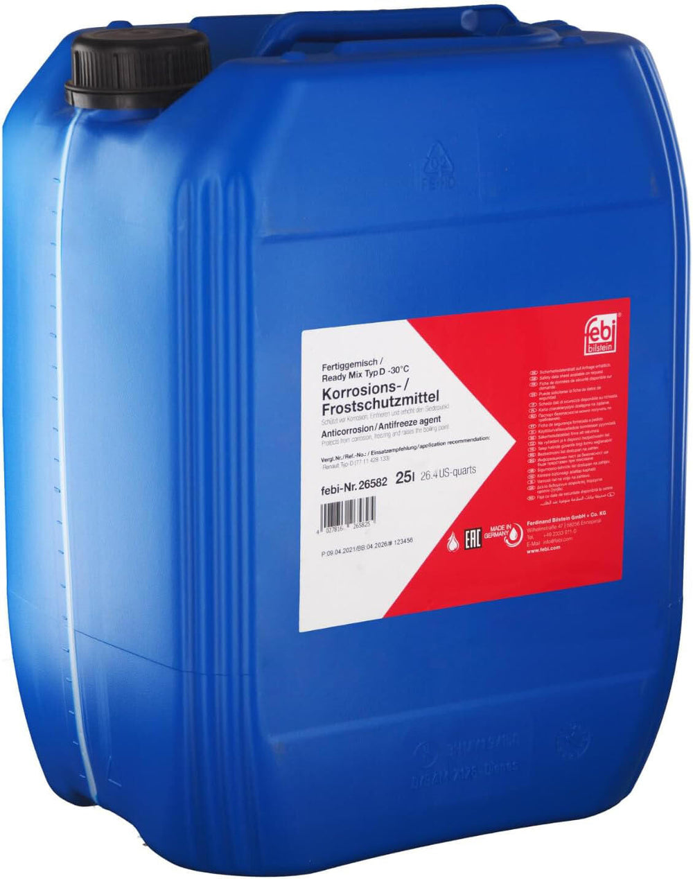 Febi bilstein febi radiator protection agent ready-made mixture type d antifreeze type d ready mix renault 25l