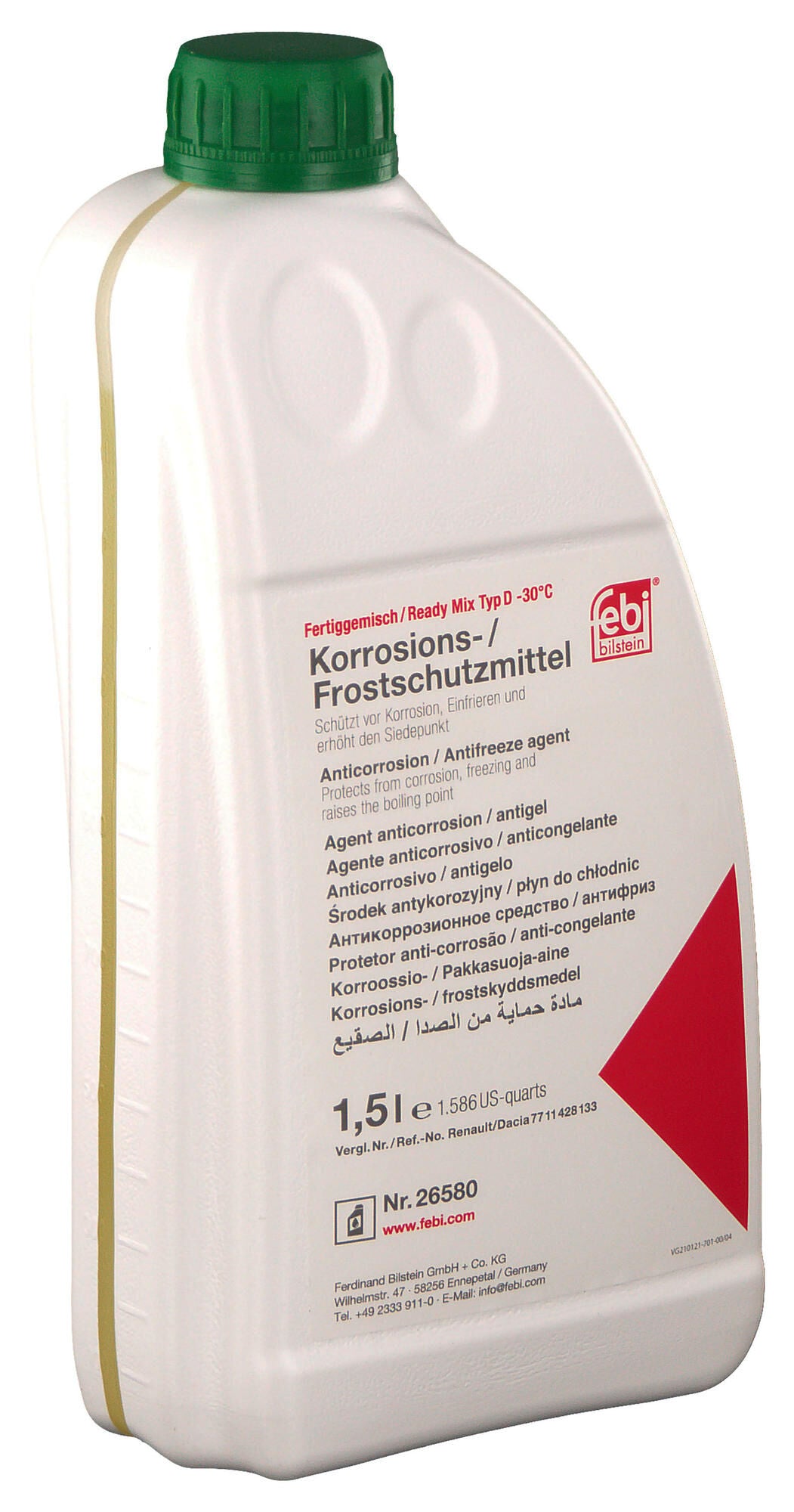 Febi Bilstein Febi Radiator Protection Ready Mix Type D Antifreeze Type D Ready Mix Renault 1.5L