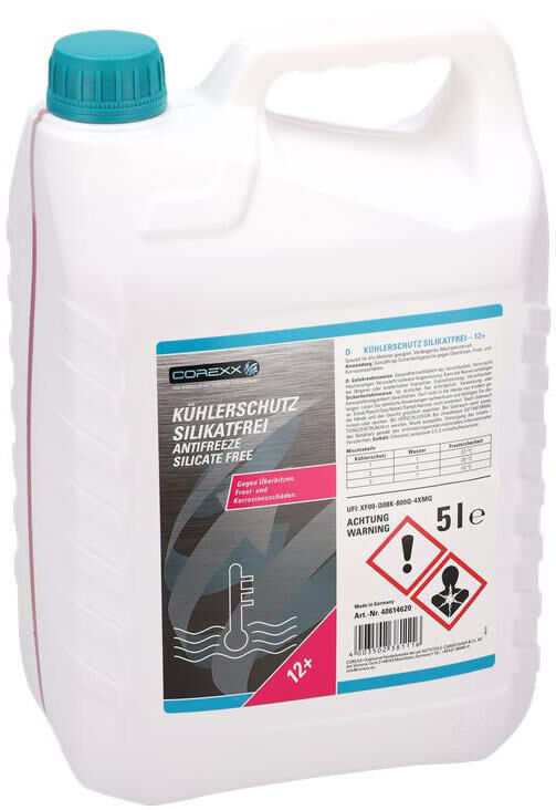 Corexx radiator protection product silicate-free g12+. anti-freeze silicate-free (g12+) 5l