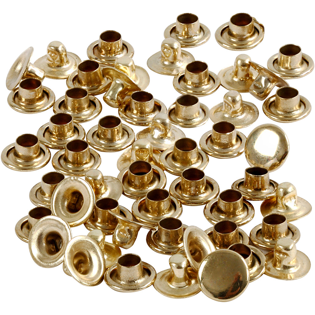 Creativ company rivets, d 7 mm, bronze, 50 pieces 1 box