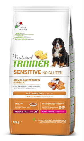 Addestratore naturale cucciolo di cane junior medio maxi salmone