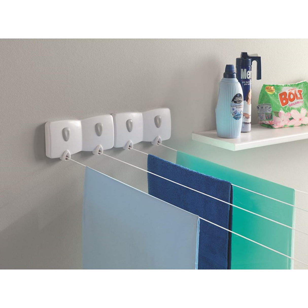 Metaltex Malaga étendoir mural blanc