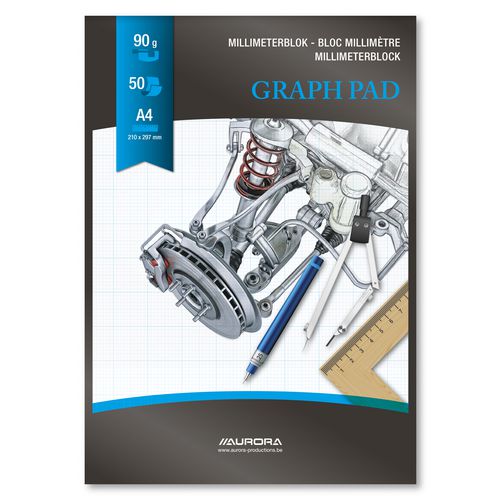 Milliliterpapier gelro mid51 80g m2 a4 wit blauw