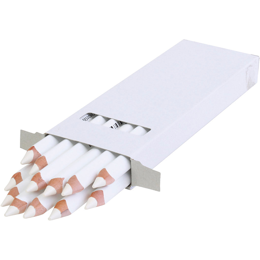 Edu3 edu jumbo colored pencil, thickness 10 mm, lead 6.25 mm, white, 12 pieces in a box