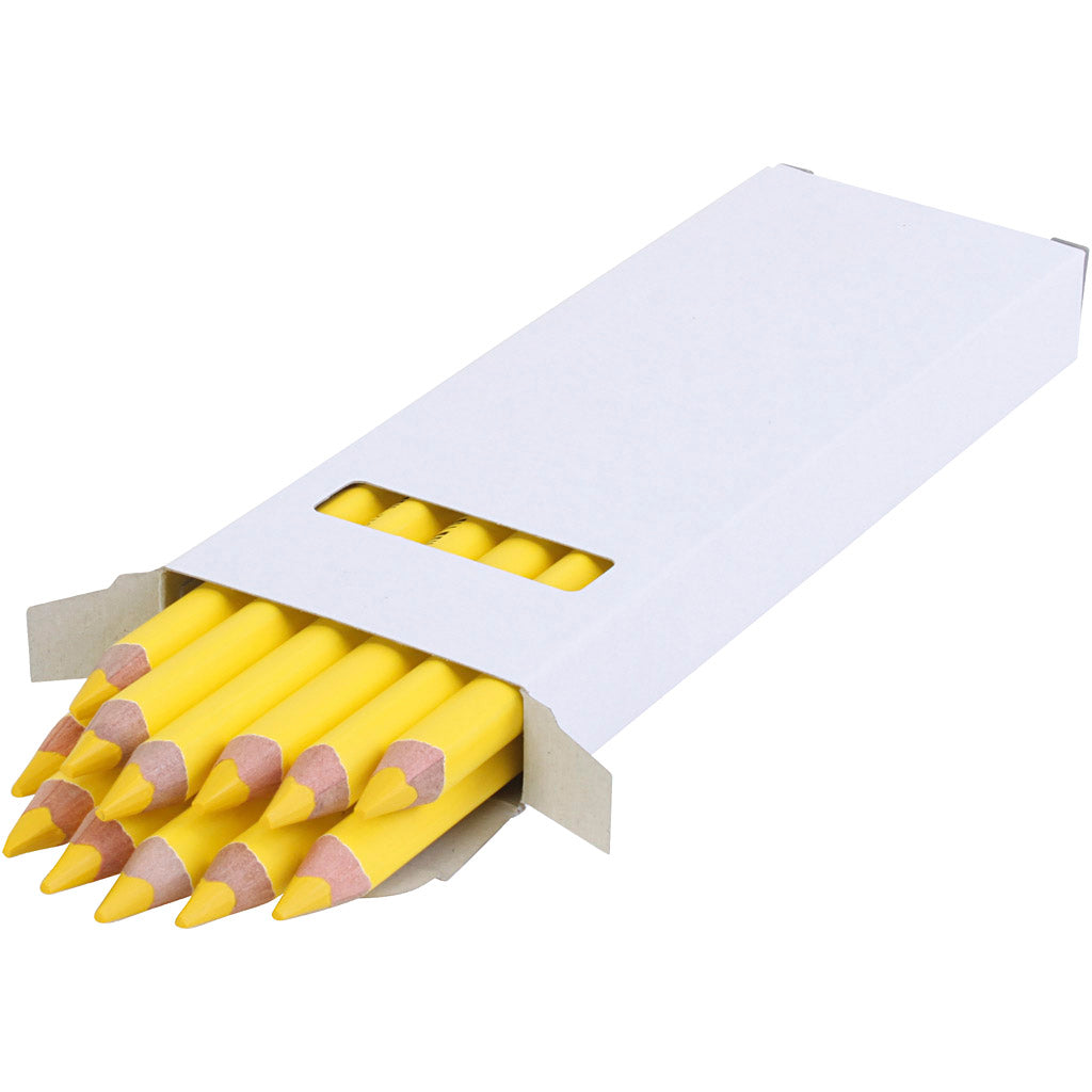 Edu3 edu jumbo colored pencil, thickness 10 mm, lead 6.25 mm, light yellow, 12 pieces in a box