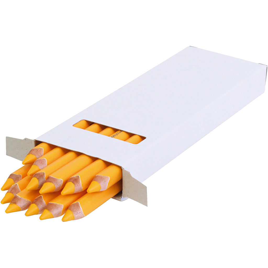 Edu3 edu jumbo colored pencil, thickness 10 mm, lead 6.25 mm, dark yellow, 12 pieces in a box