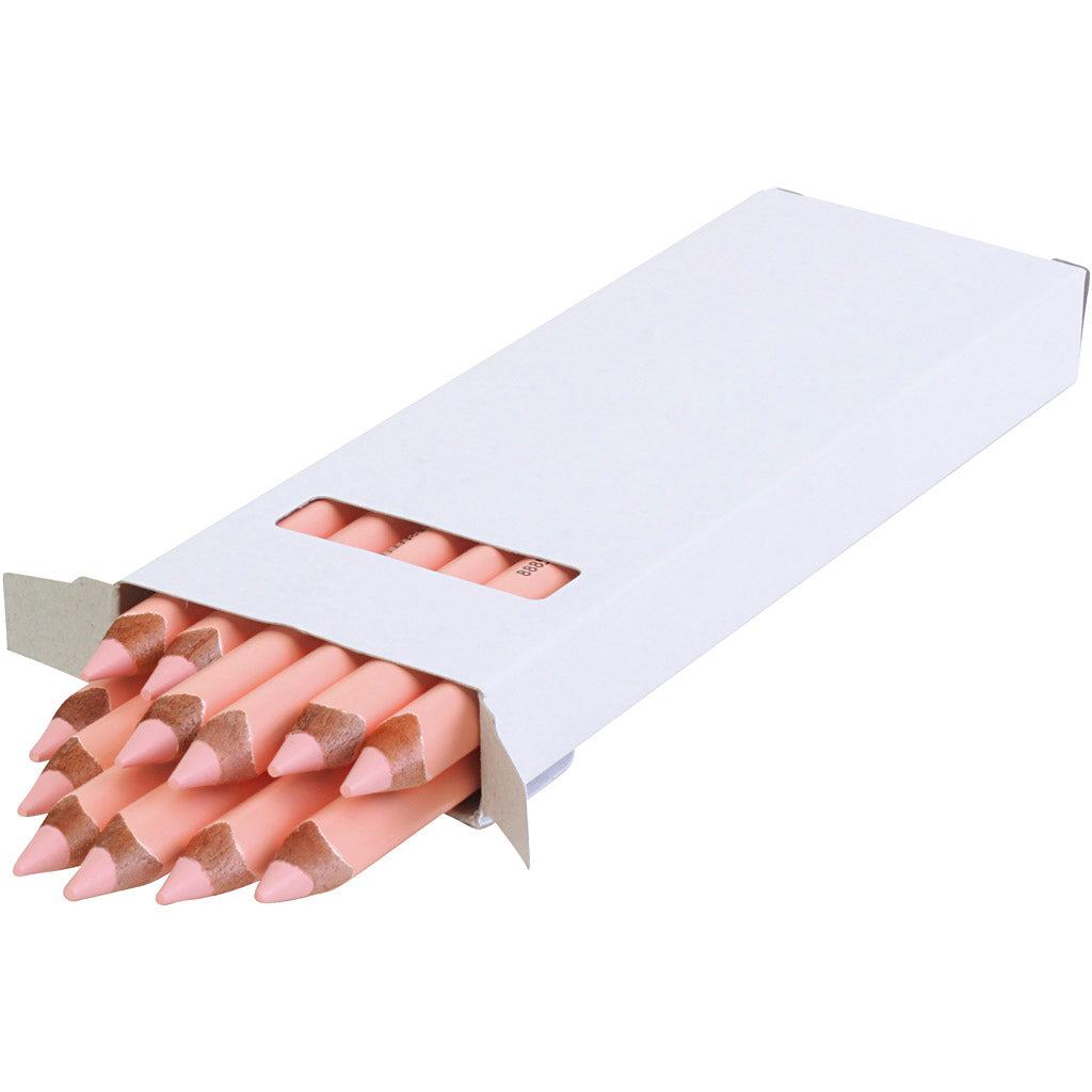Edu3 edu jumbo colored pencil, thickness 10 mm, lead 6.25 mm, light pink, 12 pieces in a box