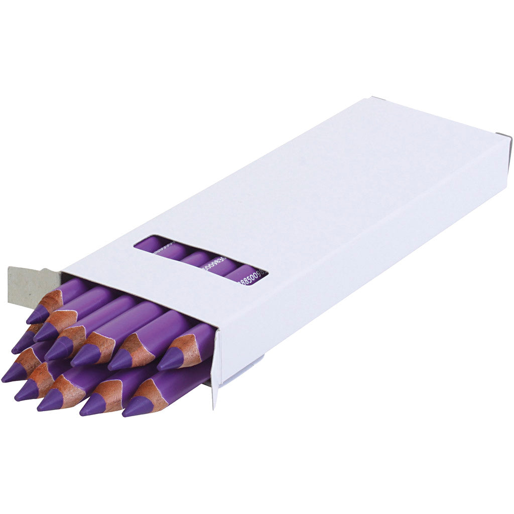 Edu3 edu jumbo colored pencil, thickness 10 mm, lead 6.25 mm, purple, 12 pieces in a box