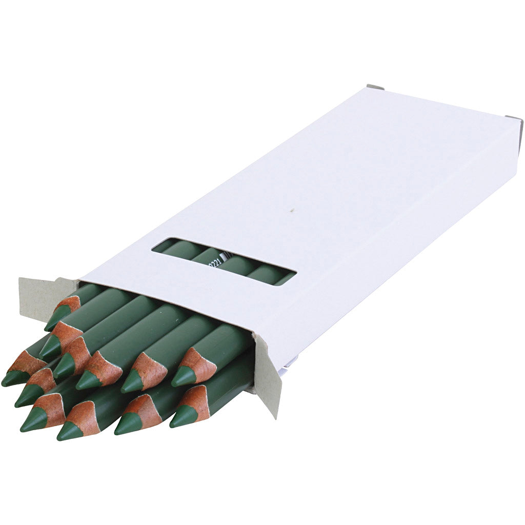 Edu3 edu jumbo colored pencil, thickness 10 mm, lead 6.25 mm, dark green, 12 pieces in a box