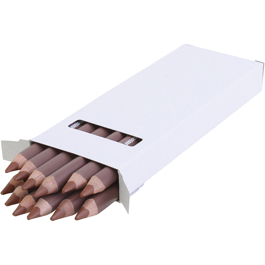 Edu3 edu jumbo colored pencil, thickness 10 mm, lead 6.25 mm, light brown, 12 pieces in a box