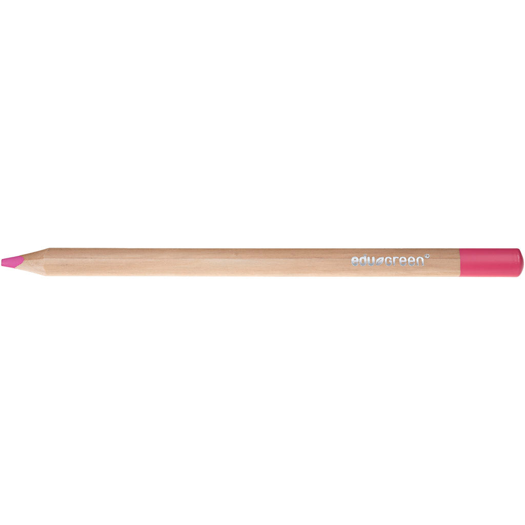 Edu3 edugreen jumbo kleurpotloden, vulling 5 mm, roze, 10 stuk 1 doos