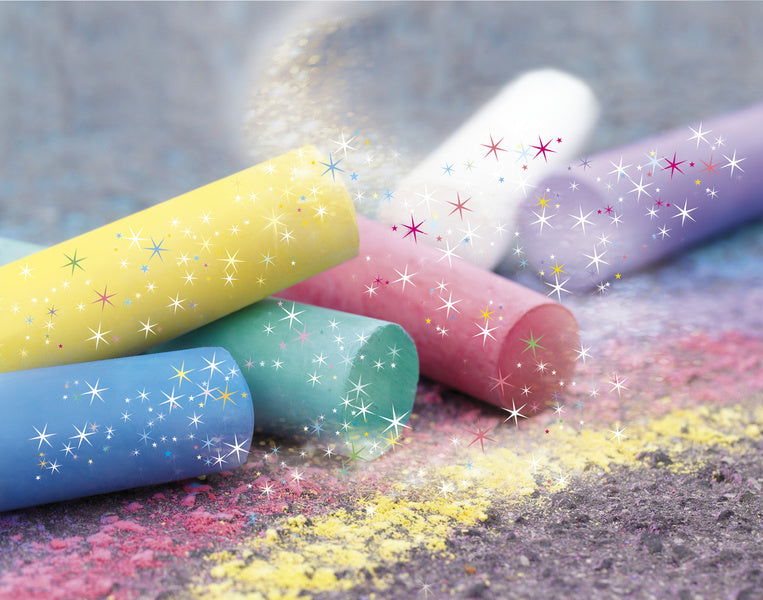 Eberhard faber ef-526520 sidewalk chalk glitter 20 pieces in a bucket