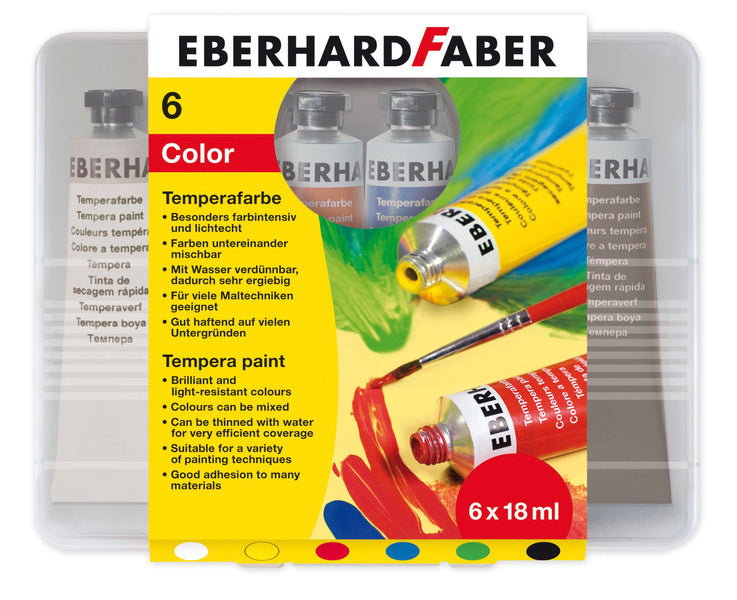 Eberhard faber ef-575505 poster paint 6 colors tube 18 ml