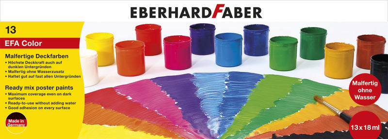 Eberhard faber ef-575613 paint set 13 pots ready to use