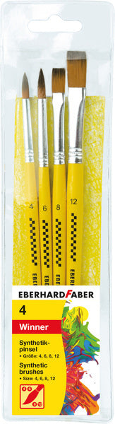 Eberhard faber ef-579921 brush set synthetic size 4-6-8-12