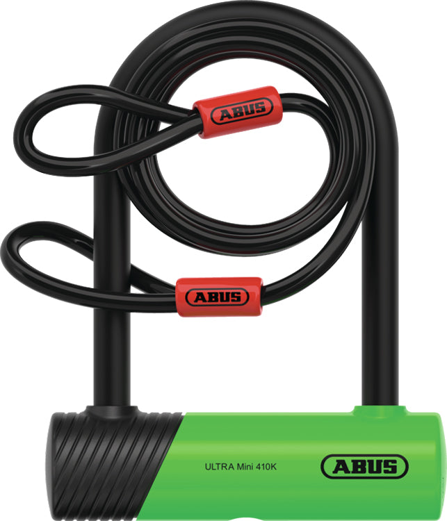 Candado en U Abus ultra mini 410k 150hb140 incl. Cable de bucle cobra y soporte sh