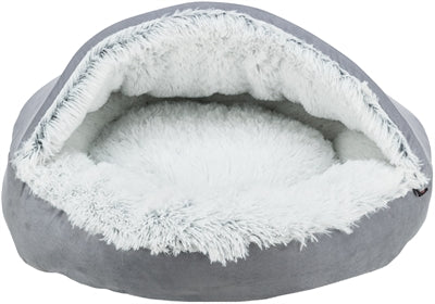 Trixie dog basket donut harvey gray white-black