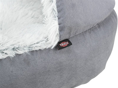 Trixie dog basket donut harvey gray white-black