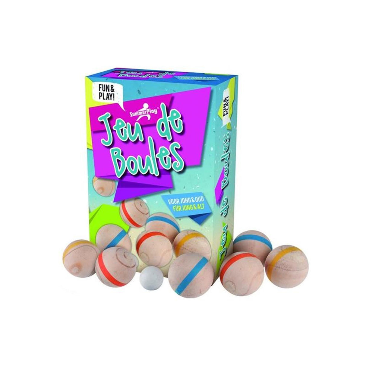 Summerplay jeu de boules hout, 6 ballen