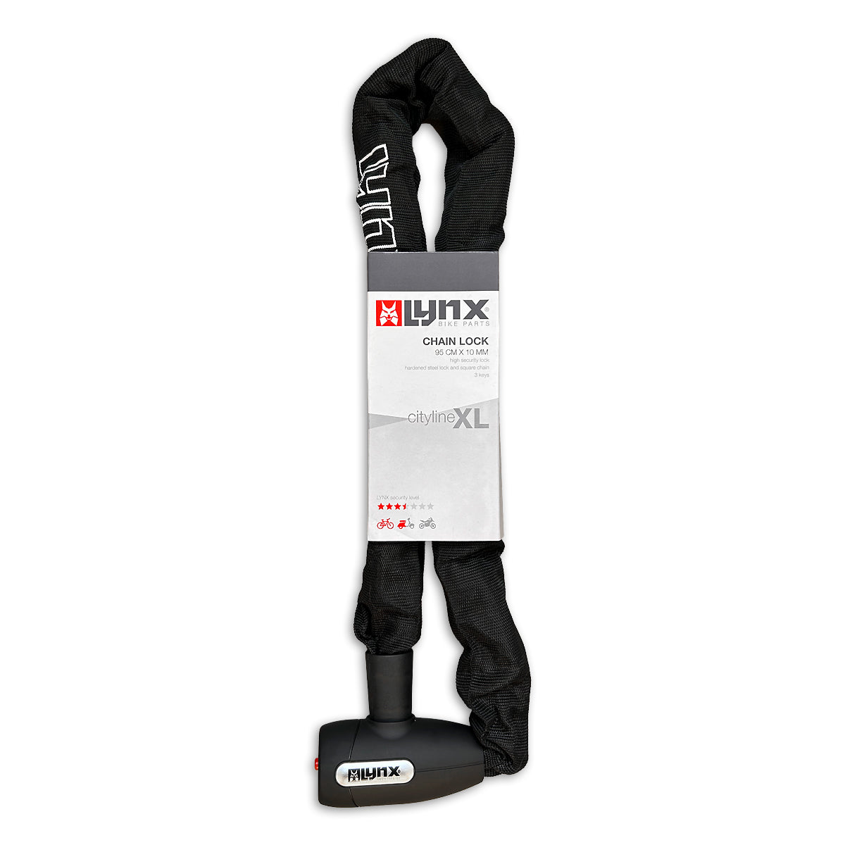 Lynx cityline 95 compact chain lock black