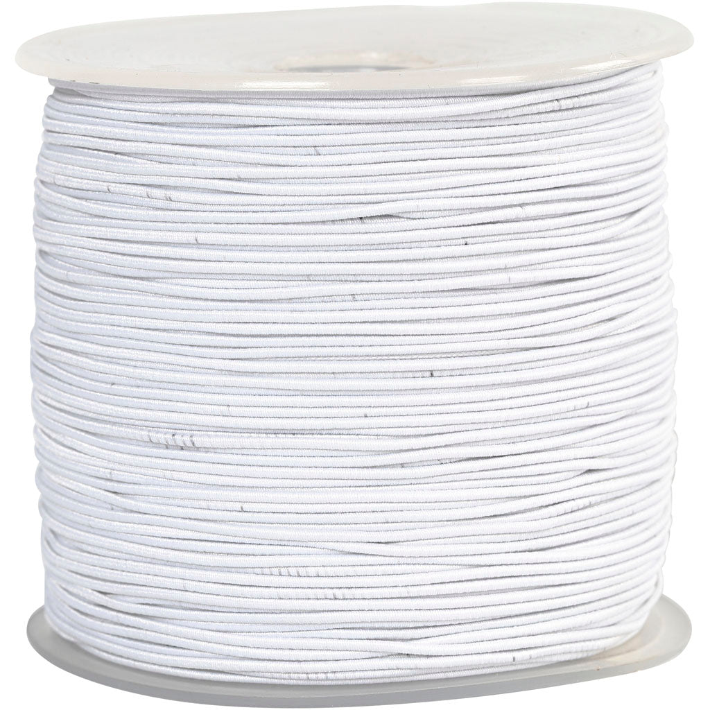 Creativ company elastic cord, thickness 1 mm, white, 250 m 1 roll