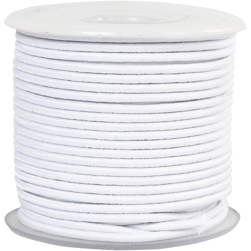 Épaisseur élastique 2 mm blanc, 25m