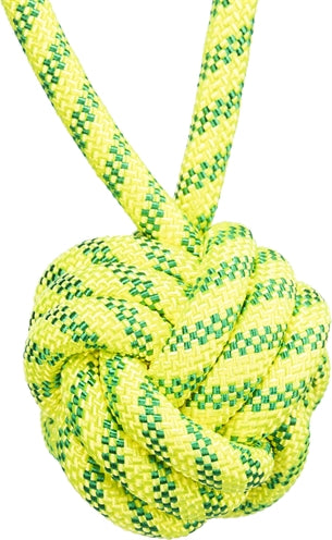 Trixie Aquatoy rope with ball floating polyester yellow green