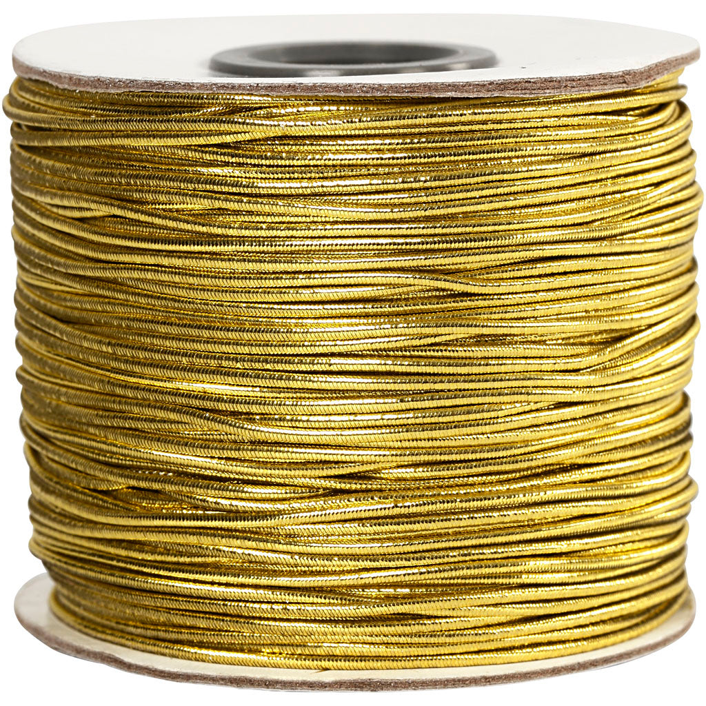 Creativ company elastic cord, thickness 1 mm, gold, 100 m 1 roll