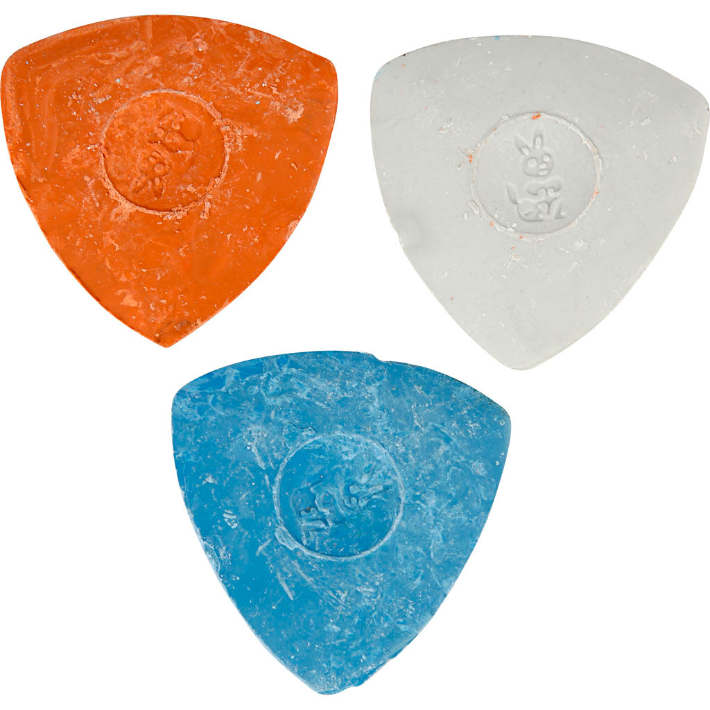 Creativ company tailor's chalk, d 5.5 cm, blue, red, white, 3 pieces 1 box
