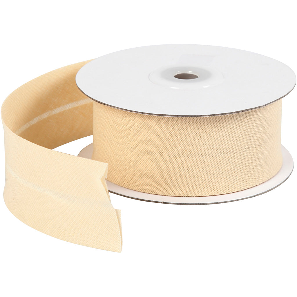 Creativ company bias tape, w: 36 mm, natural, 10 m 1 roll