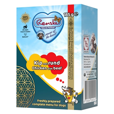 Rense frësch preparéiert Iessen Poulet Rëndfleesch