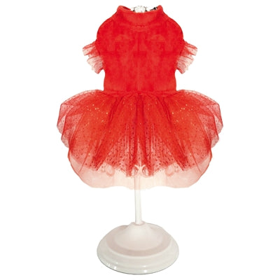 Croci Dog dress xmas sparkling red