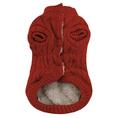Croci Dog sweater winter trail ruby red