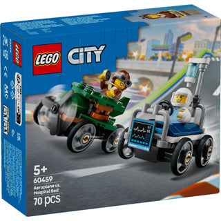 LEGO 60459 City Great Vehicles Raceatopakket: aereo contro letto d'ospedale