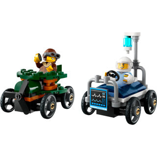 LEGO 60459 City Great Vehicles Raceatopakket: aereo contro letto d'ospedale