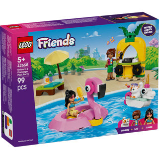 Lego classic 42658 poolparty med flamingo og enhjørning