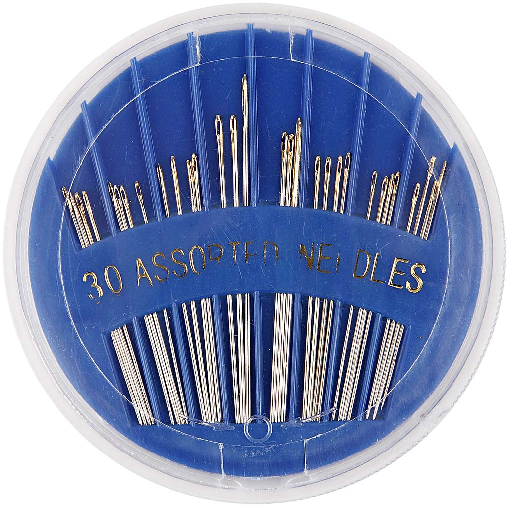 Creativ company sewing needles, size 3-7, length 35-45 mm, 30 pieces in a box