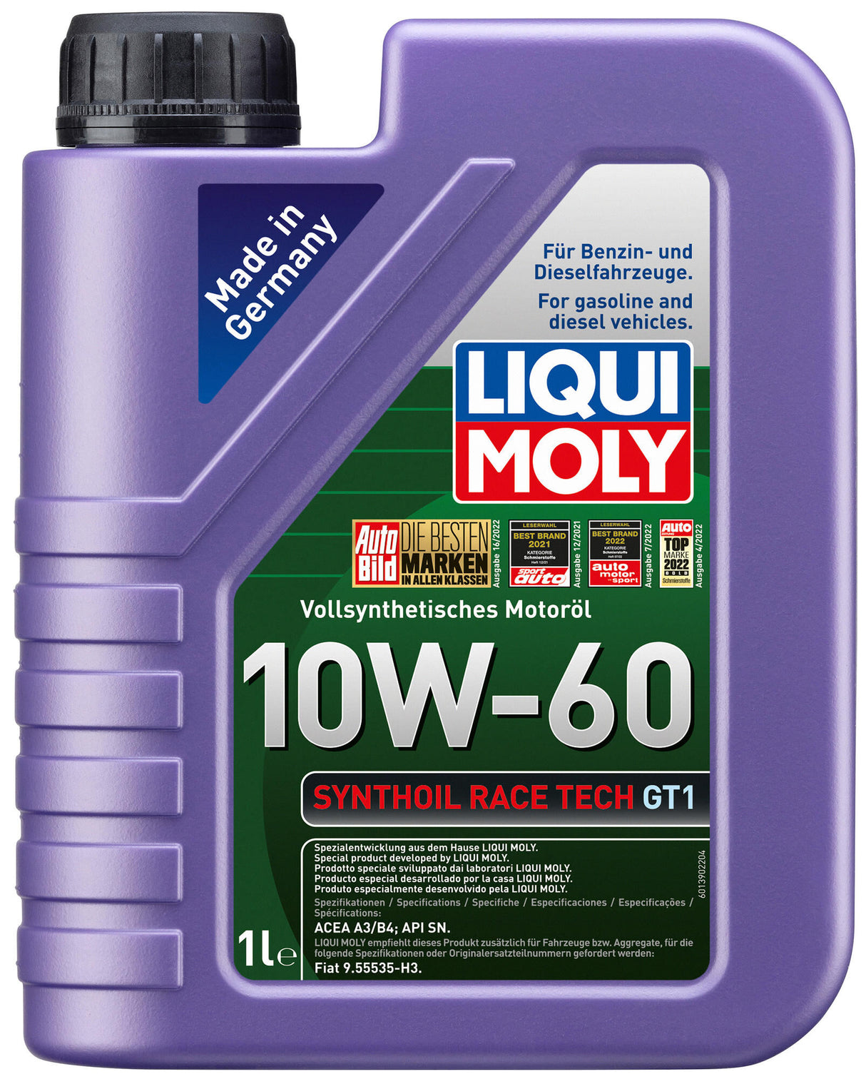 Liqui moly motor oil synthoil race tech gt1 . synthoil race tech gt1 10w-60 1 ltr.
