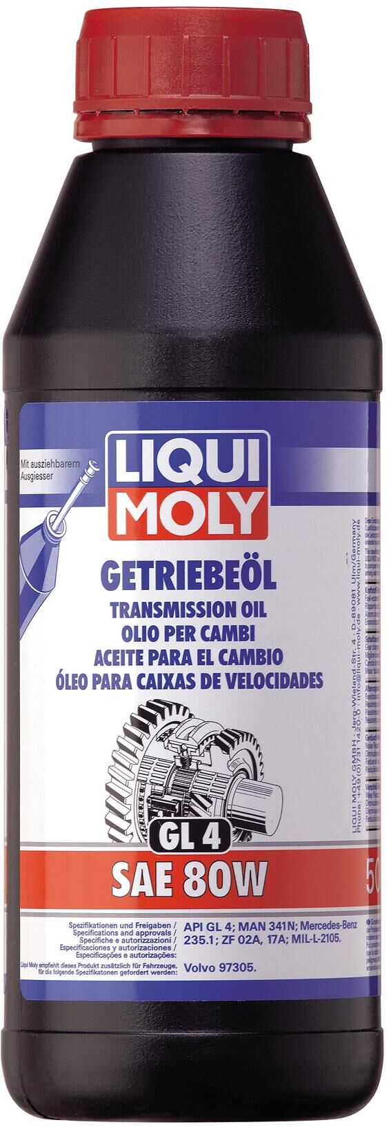 Olje za menjalnik Liqui Moly gl4. olje za menjalnik gl4 sae 80w lm 500 ml